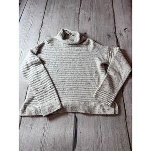 Madewell Turtleneck Sweater Women M Oatmeal Speckled‎ Excellent Wool Blend Knit